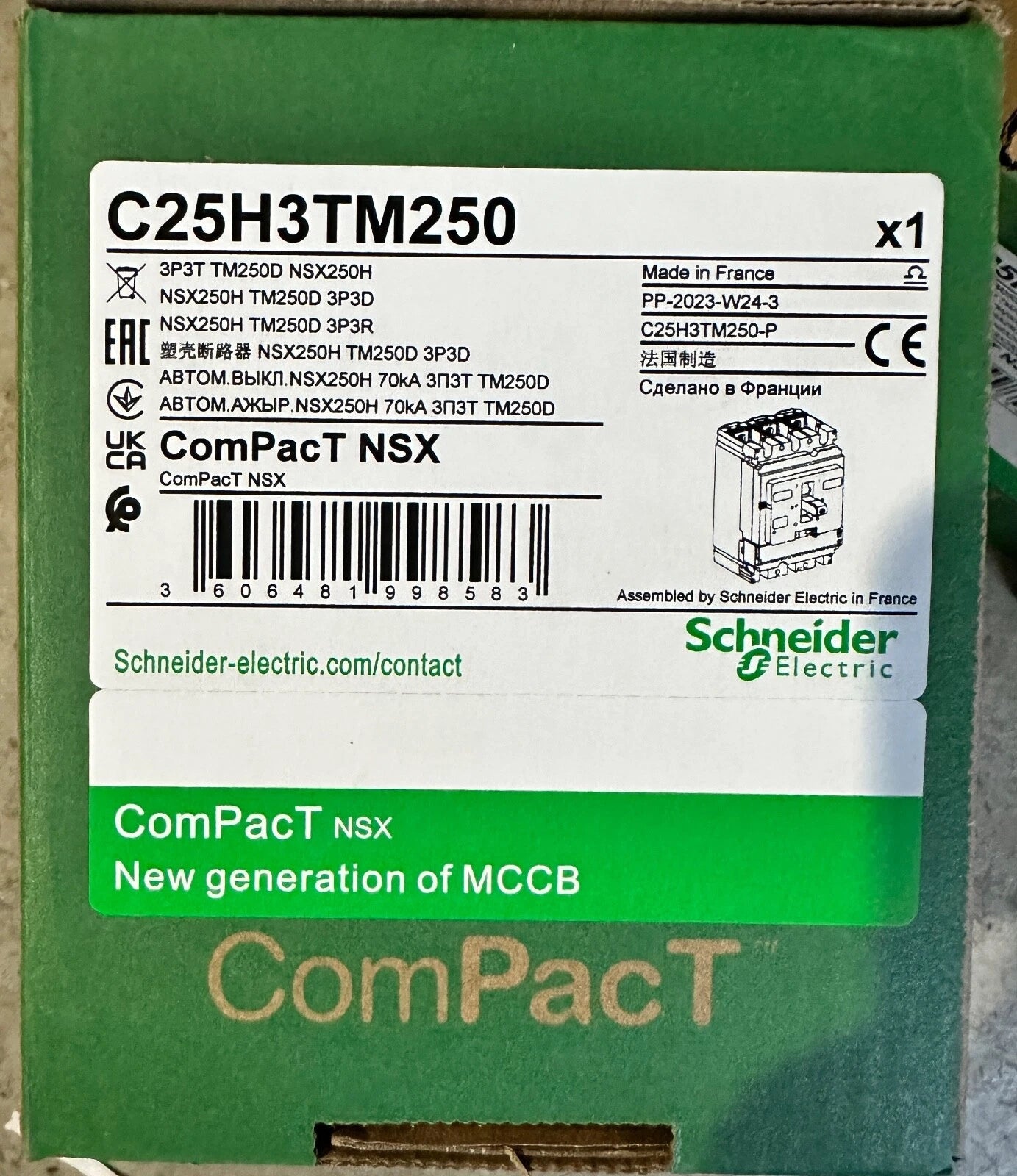 Schneider Electric C25H3TM250 | NSX250H