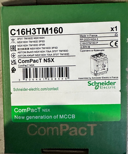 Schneider C16H3TM160 NSX160H 70kA AC 3P3D 160A